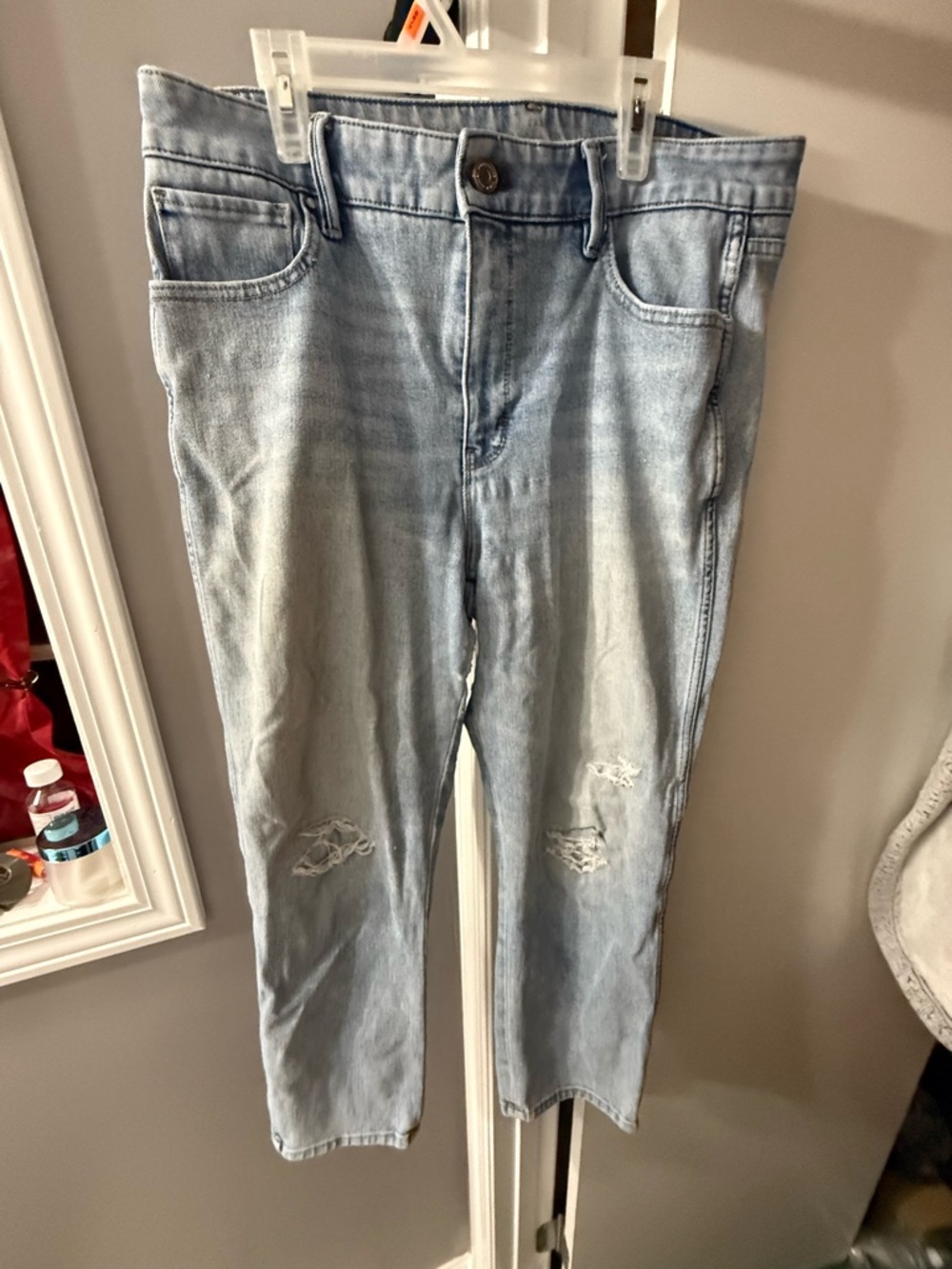 White House Black Market Light Blue Denim Detail Jeans